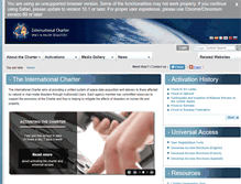 Tablet Screenshot of disasterscharter.org